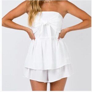 Princess Polly Brando White Playsuit Romper 4